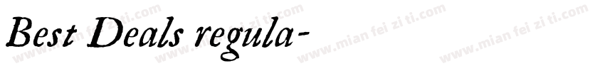 Best Deals regula字体转换